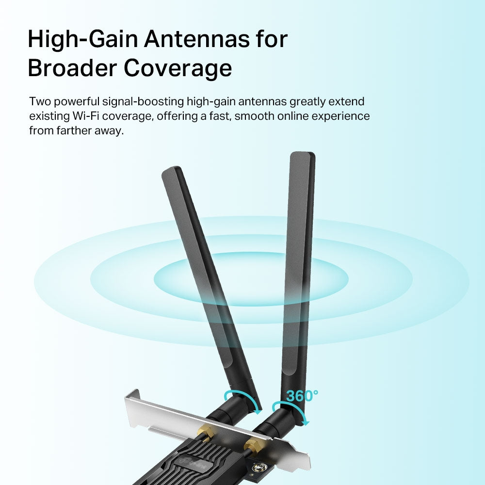 TP Link Archer TX20E New AX1800 Wi-Fi 6 Bluetooth 5.2 PCIe Adapter