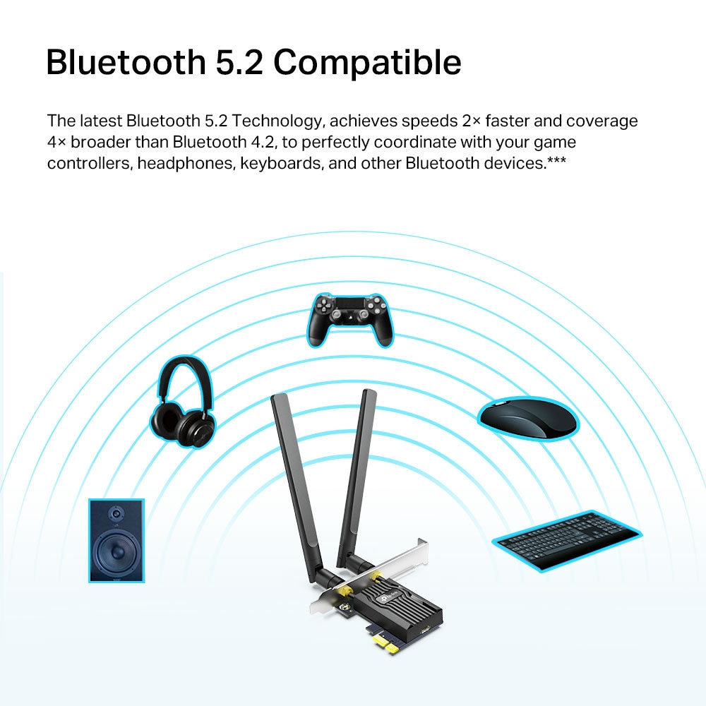 TP Link Archer TX20E New AX1800 Wi-Fi 6 Bluetooth 5.2 PCIe Adapter