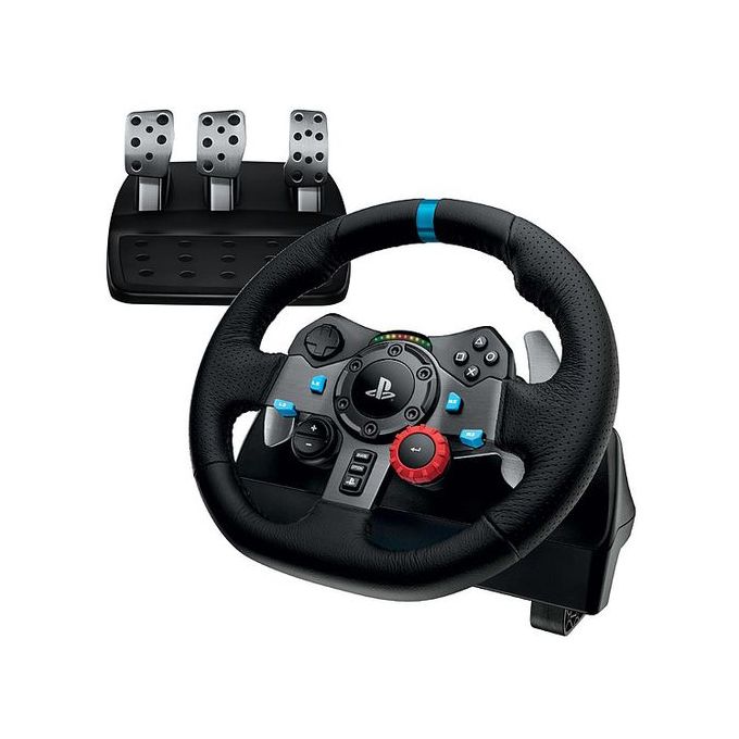 Logitech G Logitech G923 Racing Wheel and Pedals, TRUEFORCE Force Feedback  Driving Force Shifter - Real Leather, For PS5, PS4, PC, Mac - Black
