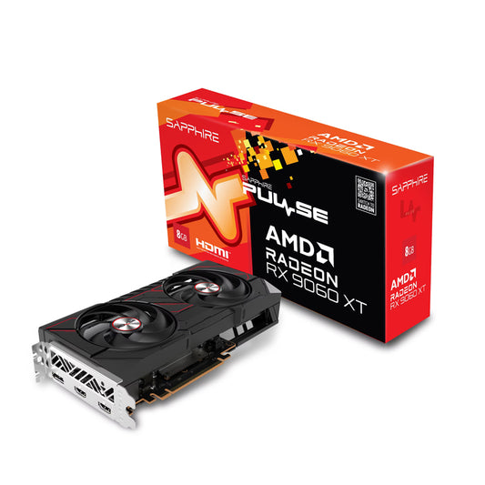 SAPPHIRE PULSE AMD Radeon™ RX 9060 XT 8GB GPU GAMING OC 8GB DUAL HDMI,DP LITE