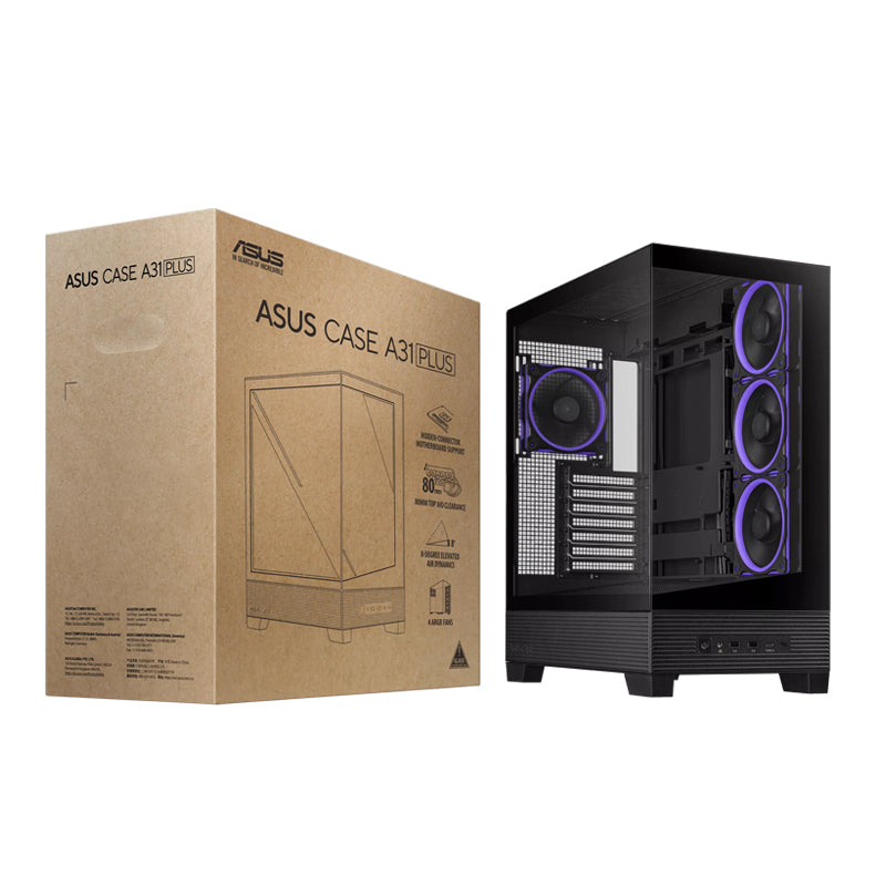ASUS A31 PLUS Mid-Tower ARGB ATX Case -Black