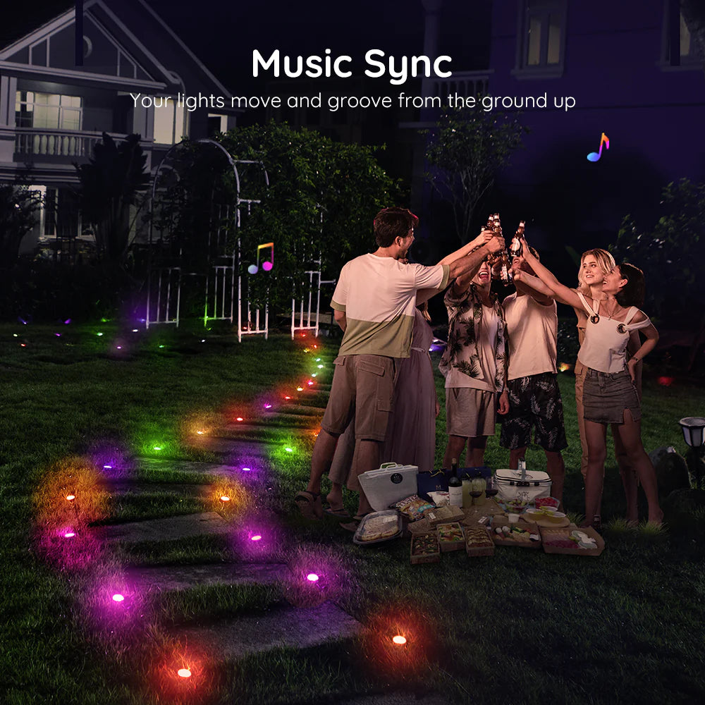 GOVEE ALLURE outdoee ground lights, RGBIC 50FT pathway lights, -H7051