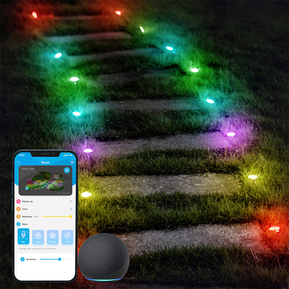 GOVEE ALLURE outdoee ground lights, RGBIC 50FT pathway lights, -H7051