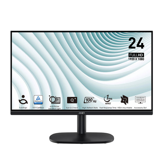MSI Pro MP245V, 24" 1920x1080 100Hz, 1Ms VA, 4000:1 CR Monitor