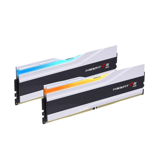 G Skill Trident Z5 RGB DDR5 32GB (2x16GB) Intel XMP Memory Kit (RAM), 7200MTs, CL34-45-45-115 1.40V, White | F5-7200J3445G16GX2-TZ5RW - Games Corner Games Corner