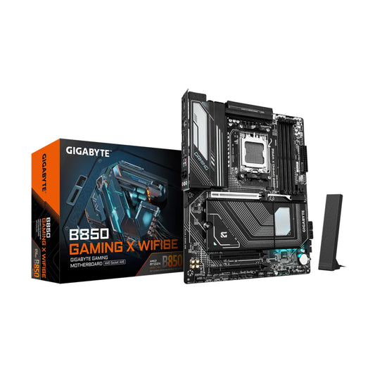 GIGABYTE B850 GAMING X WIFI6E AM5 ATX Motherboard, AMD B850 Chipset, 4x DDR5 DIMM Slot, Up to 256GB Max Memory, 1 x PCIe 5.0 x16, 3 x M.2 Slots, WiFi & BT, Black