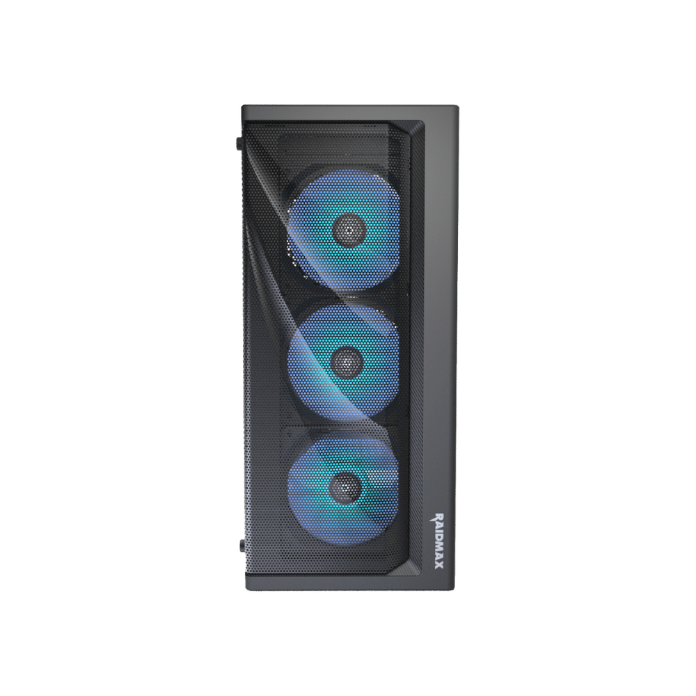 Raidmax X922 ATX Mid-Tower Gaming PC Case – Mesh Front, Tempered Glass, 4 ARGB Fans - Games Corner