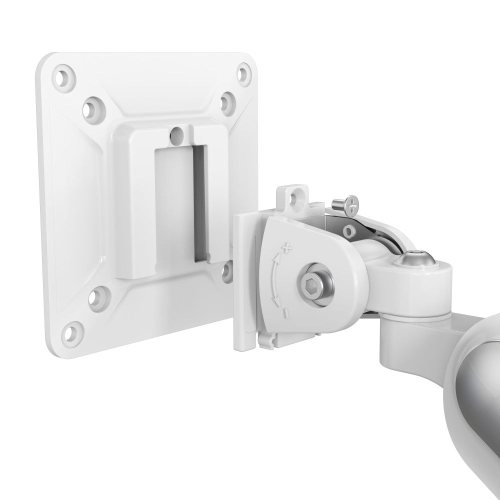 Devo Gaming Monitor Arm - 2 Monitors v2 - White/Silver