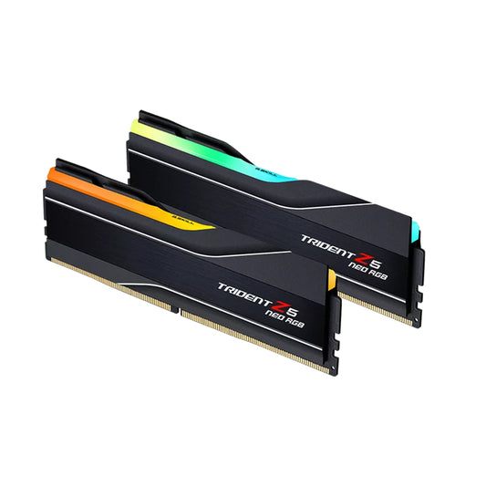G Skill Trident Z5 Neo RGB 32GB (2x16GB) Memory Kit (RAM), DDR5-6000MTs, CL32-38-38-96 1.35V, AMD EXPO, Black | F5-6000J3238F16GX2-TZ5NR - Games Corner Games Corner