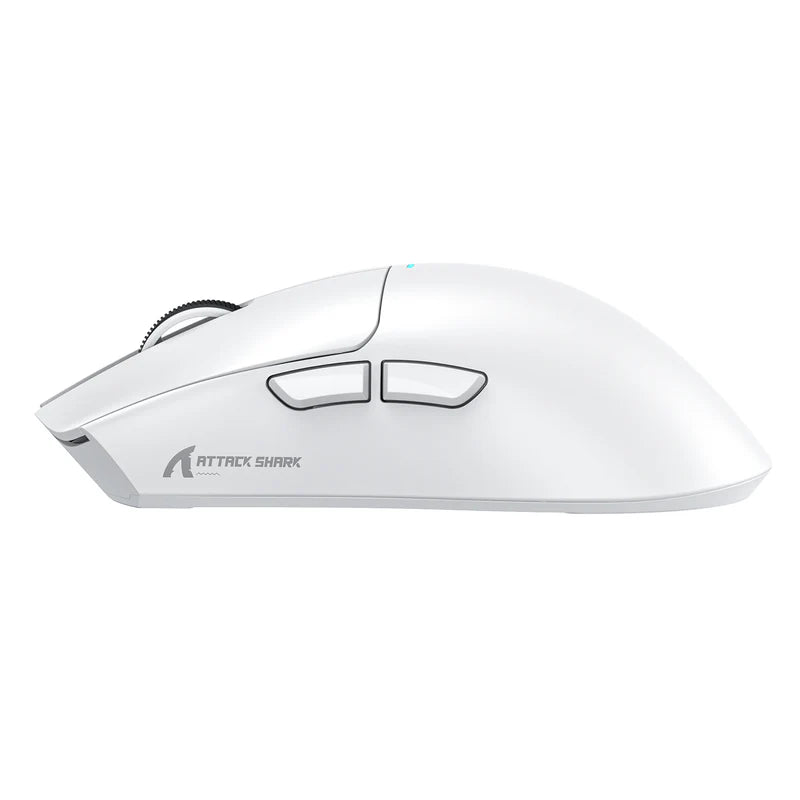 ATTACK SHARK X11 Lightweight Wireless Gaming Mouse with RGB Charging Dock,Tri-Mode-2.4G/USB-C Wired/BT,22K DPI,PAW3311 Optical Sensor,HUYU Switch, 5 programmable Buttons for PC,Mac-White