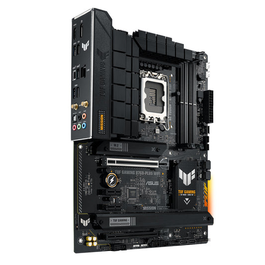 ASUS TUF GAMING B760-PLUS WIFI (13th and 12th Gen)LGA 1700 ATX motherboard with PCIe 5.0, 3xPCIe 4.0 M.2 slots,DDR5,2.5Gb LAN,USB 3.2 Gen 2x2 Type-C, front USB 3.2 Gen 2 Type-C, Thunderbolt 4, AEMP II