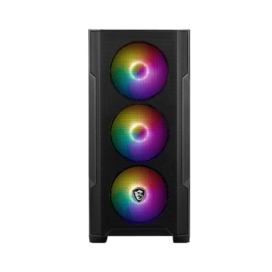 MSI MAG FORGE M100A Micro ATX Tower Case, 4x ARGB Pre-installed Fan,Black.
