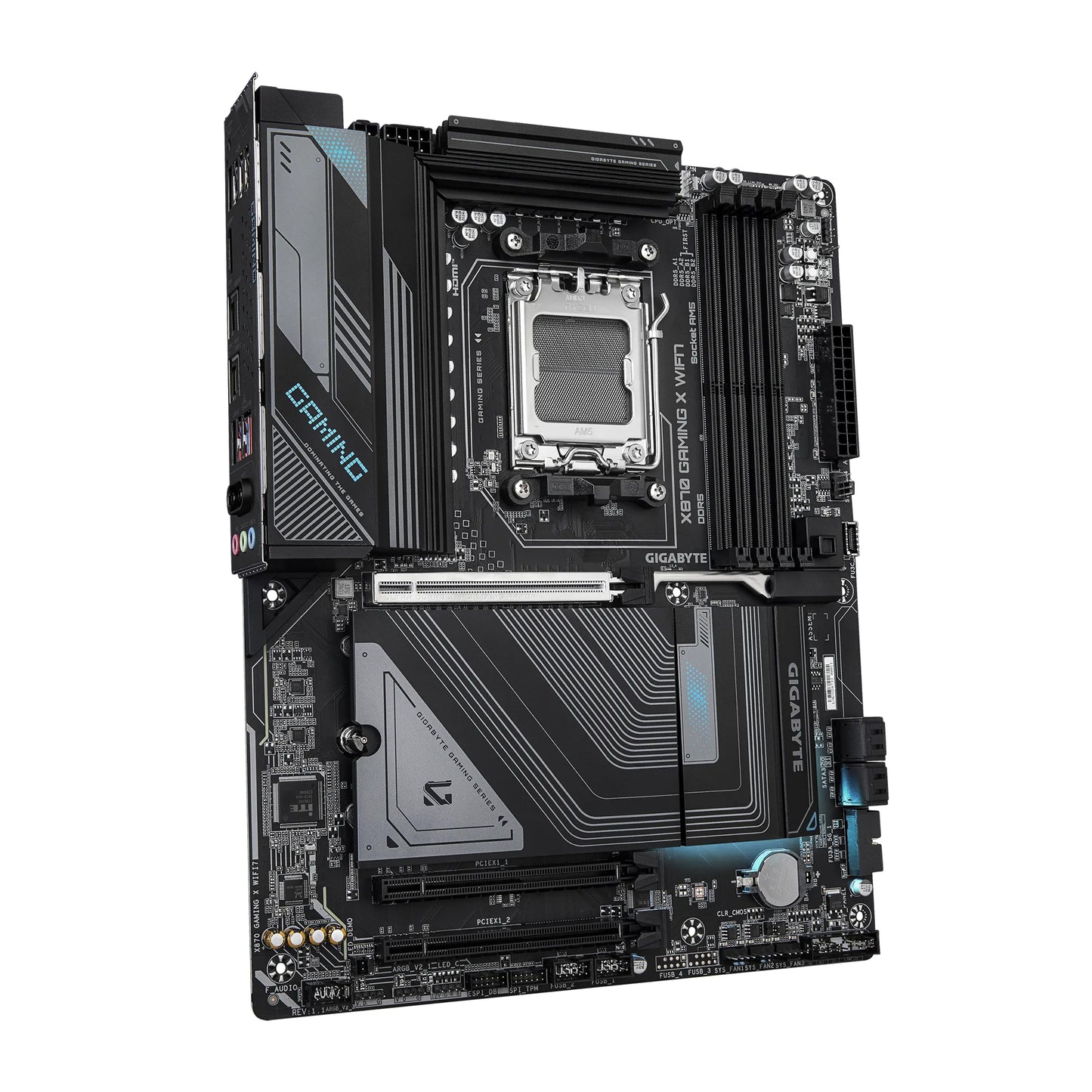 GIGABYTE X870 Gaming X WIFI7 AMD AM5 LGA 1718 Motherboard, ATX, DDR5, 3X M.2, PCIe 5.0, USB4, WIFI7, 2.5GbE LAN, EZ-Latch