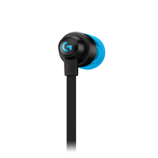 Logitech G333 In Ear Gaming Earphone, 2 Dynamic Drivers 5.8mm + 9.2mm, In-Line 4mm ECM Mic, 3.5mm Audio Jack, USB-C Adapter Included, Black&Blue