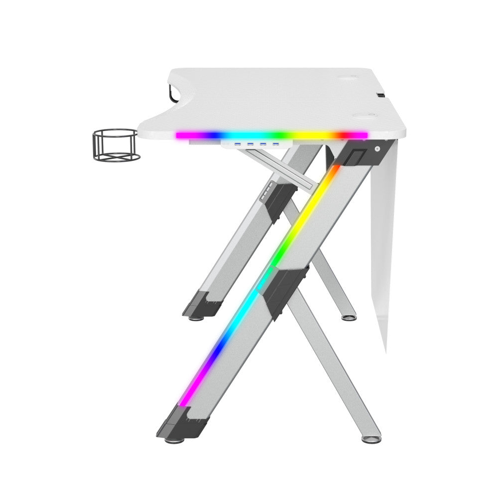 Devo Gaming Table - Radium - White