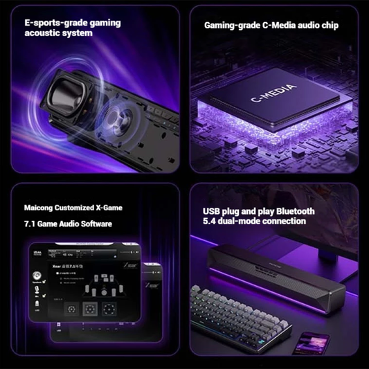 MCHOSE G20-1 BLACK soundbar gaming speaker with microphone-USB + Bluetooth