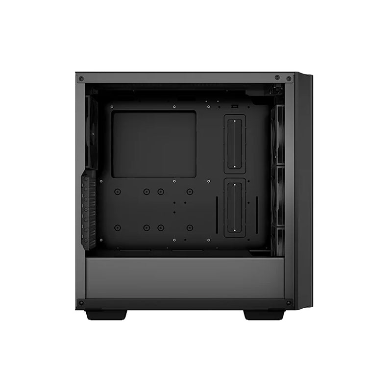 DeepCool CG540 Mid Tower Tempered Glass Side & Front Window Panel Case, 175mm, Addressable RGB LED Fans, 2xUSB 3.0, ATX PS2, Black