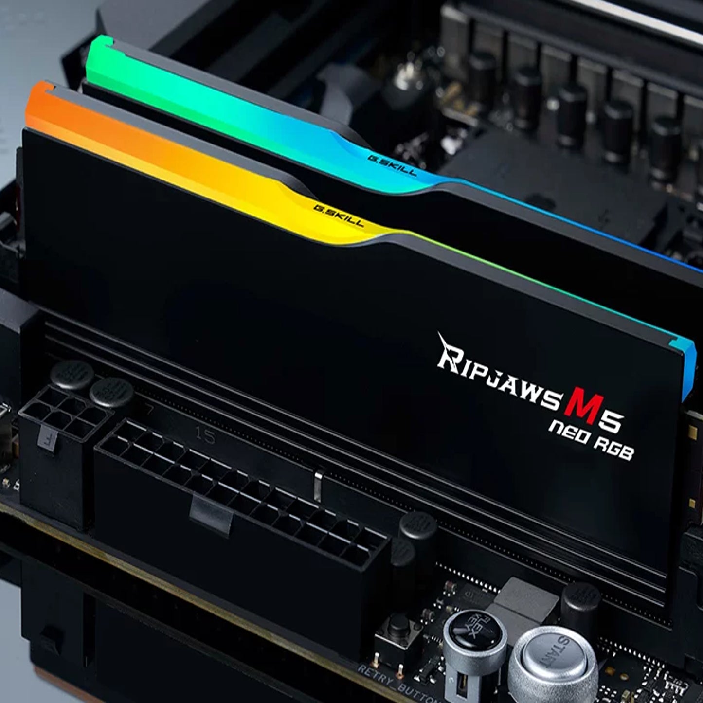 G Skill RIPJAWS M5 NEO RGB DDR5 6000 64GB(2*32) CL36-36-36-96 1.35 AMD EXPO,INTEL XPM3.0 RAM BLACK,F5-6000J3636F32GX2-RM5NRK