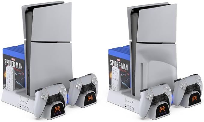 Dobe PS5 Slim Console Multi-Function Cooling Charging Station.