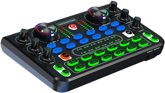 X60 Podcast Recording Equipment with Podcast Mixer,Voice Changer for Voice Chat and Cool Lights,Sound Card,DJ Audio Mixer Interface for Live Streaming Brand: SIBORIE