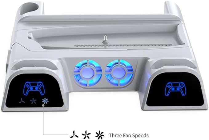 Dobe PS5 Slim Console Multi-Function Cooling Charging Station.