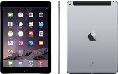 Apple iPad Air 2 9.7in 64GB Cellular Unlocked + WiFi Tablet - Space Gray / Black - MH2M2LLAUS-cr ( Refurbished)