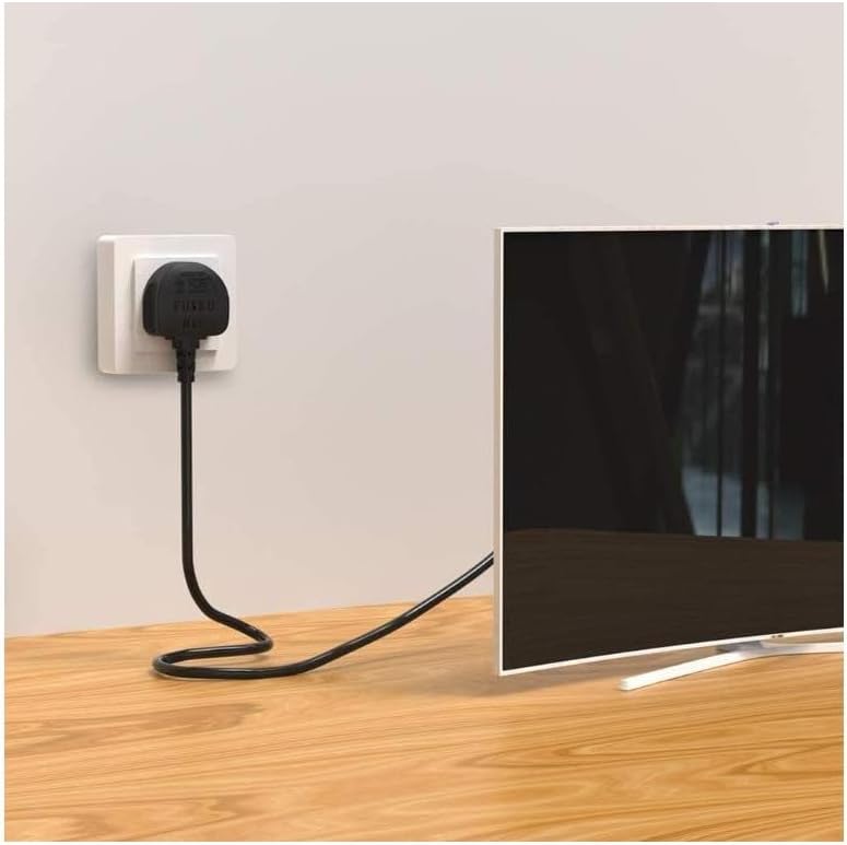 Desktop Power Cable - Reliable Pure Copper Wire for Computers, TVs, Monitors, and More