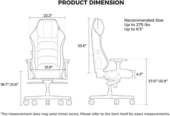 DXRacer 1238S Master Series Gaming Chair, Microfiber Leather, 4D Armrests, Multi-functional Tilt, 3" Casters, High Density Mold Shaping Foam, 220lbs Recommended Weight, Red | MAS-I238S-R-A3