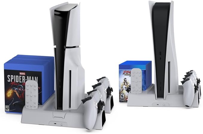 Dobe PS5 Slim Console Multi-Function Cooling Charging Station.