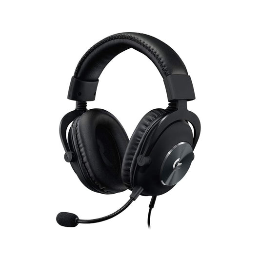 Logitech G Pro X Wired Gaming Headset: Blue VO!CE Detachable Boom Mic, DTS 7.1, 50 mm Drivers, USB/3.5mm Aux, Spare Memory Foam Ear Pads, USB DAC & Bag Included, for PC, Xbox, PS5, PS4 - Black