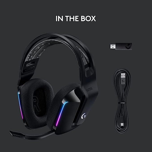 Logitech G G733 Lightspeed Wireless Gaming Headset With Suspension Headband, Lightsync Rgb, Blue Vo!Ce Mic Technology And Pro-G Audio Drivers - Black, Unisize