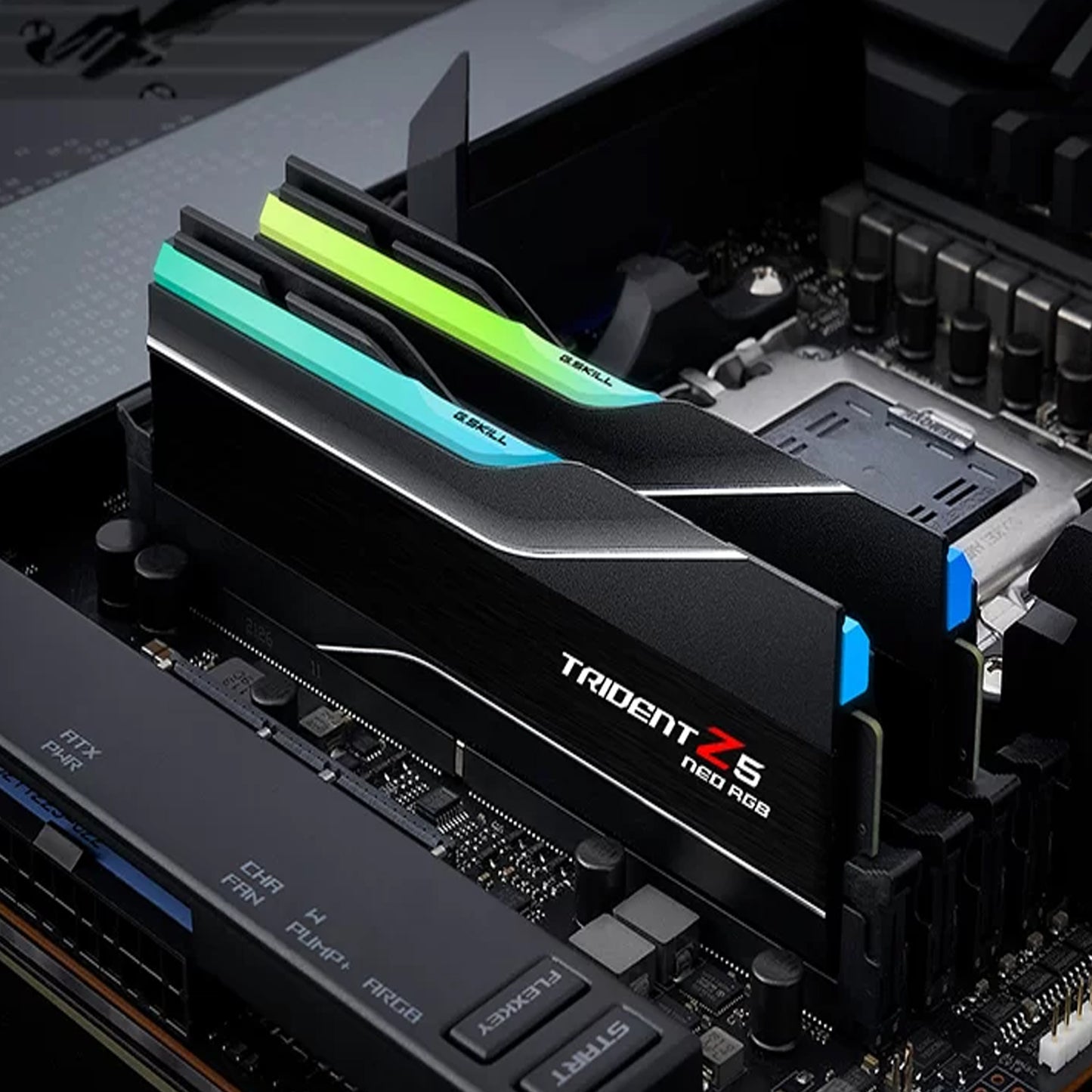 G Skill Trident Z5 Neo RGB 64GB (2x32GB) Memory Kit (RAM), DDR5-6000MTs, CL30-40-40-96 1.40V, AMD EXPO, Black | F5-6000J3040G32GX2-TZ5NR