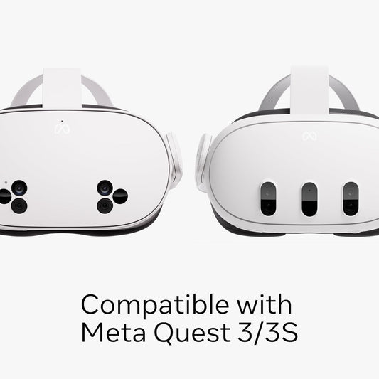 Meta Quest Compact Charging Dock — Works with Meta Quest 3/3S — Extended Headset Charging Cable — Wireless Charging for Touch Plus Controllers