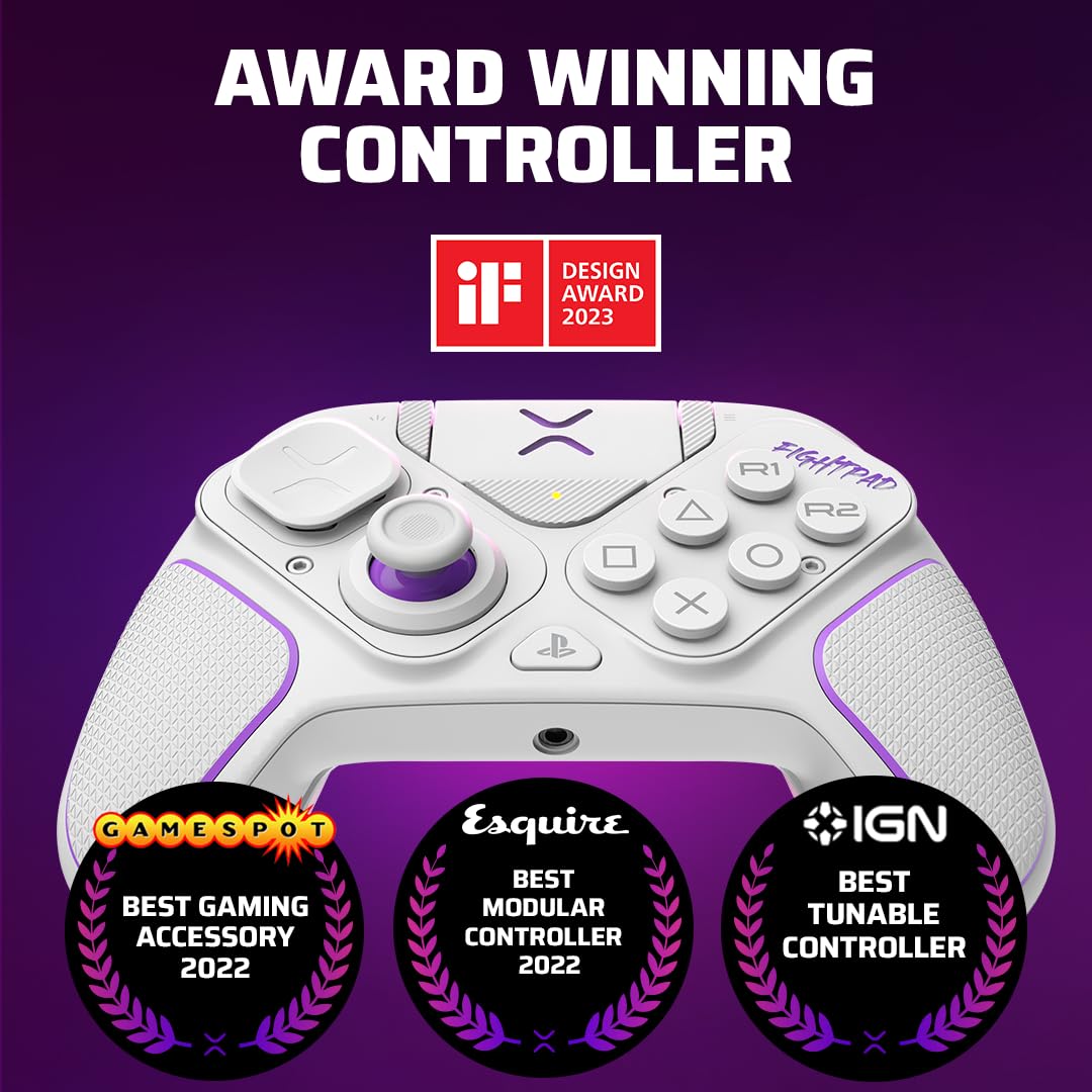 PDP Gaming Victrix Pro BFG Wireless Controller, Compatible With PS5 / PS4 & PC, -White