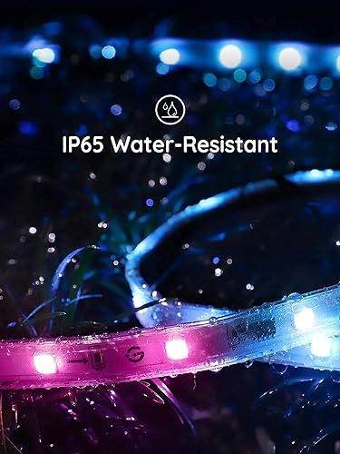 Govee Outdoor LED Strip Lights, 32.8ft RGBIC Smart Outdoor Lights, IP65 Waterproof Lights,