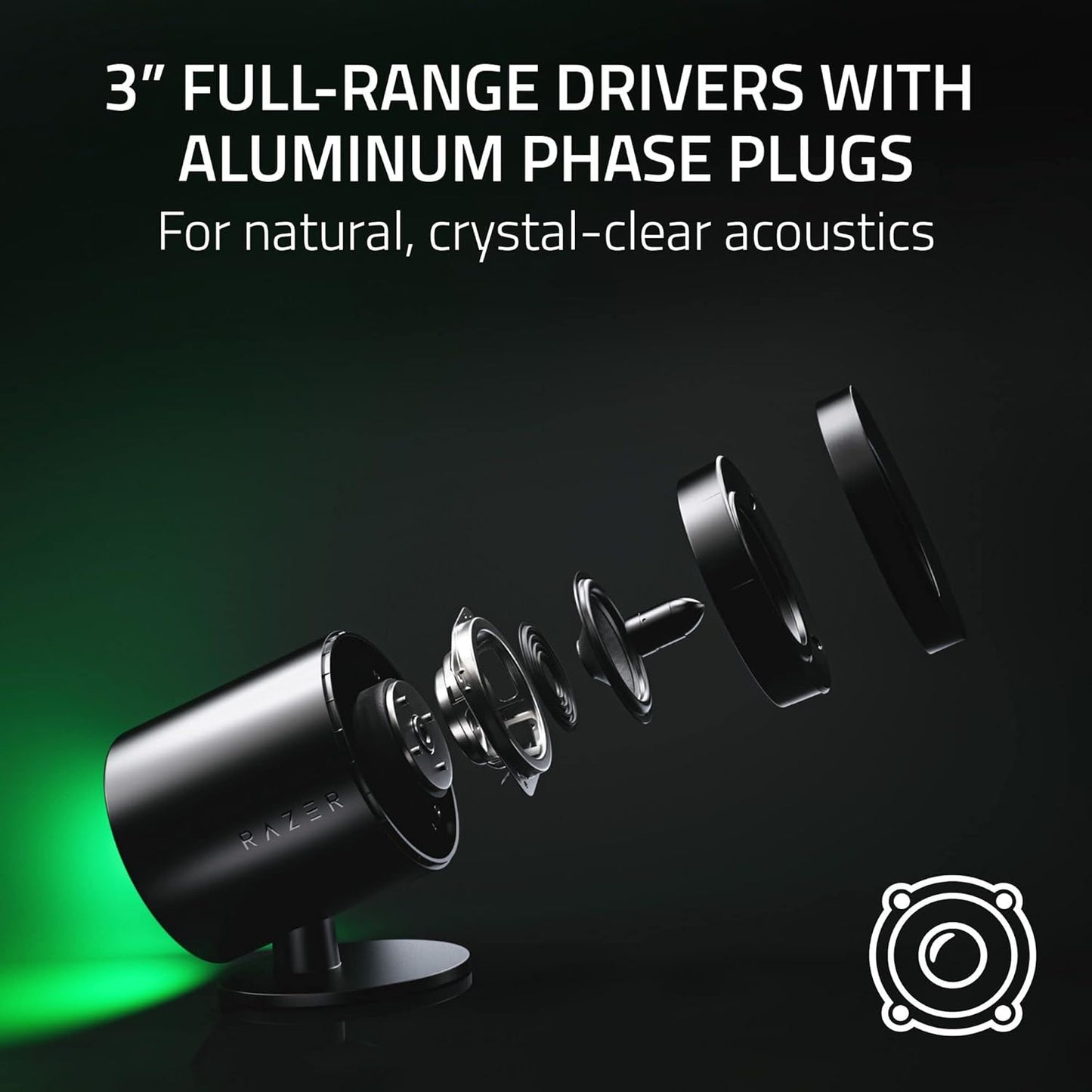 Razer Nommo V2 - Full-Range 2.1 PC Gaming Speakers with Wired Subwoofer