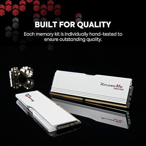 G Skill RIPJAWS M5 Neo RGB 32GB(2x16GB)DDR5 RAM 6000MHz, CL36-48-48-96 1.25V, Desktop Memory,(AMD Expo)-Black.