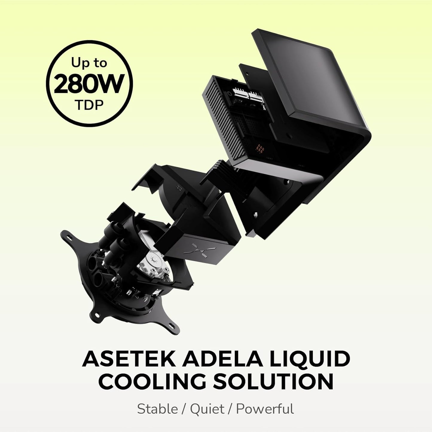 TRYX Panorama SE 360 ARGB Black 360mm AIO Rotatable 6.5'' AMOLED Curved Screen 3D Anamorphic Effect Customizable AIO Cooler 360mm Black Asetek Adela 280w TDP Intel LGA 1851/1700/1200/115X AMD AM5/AM4