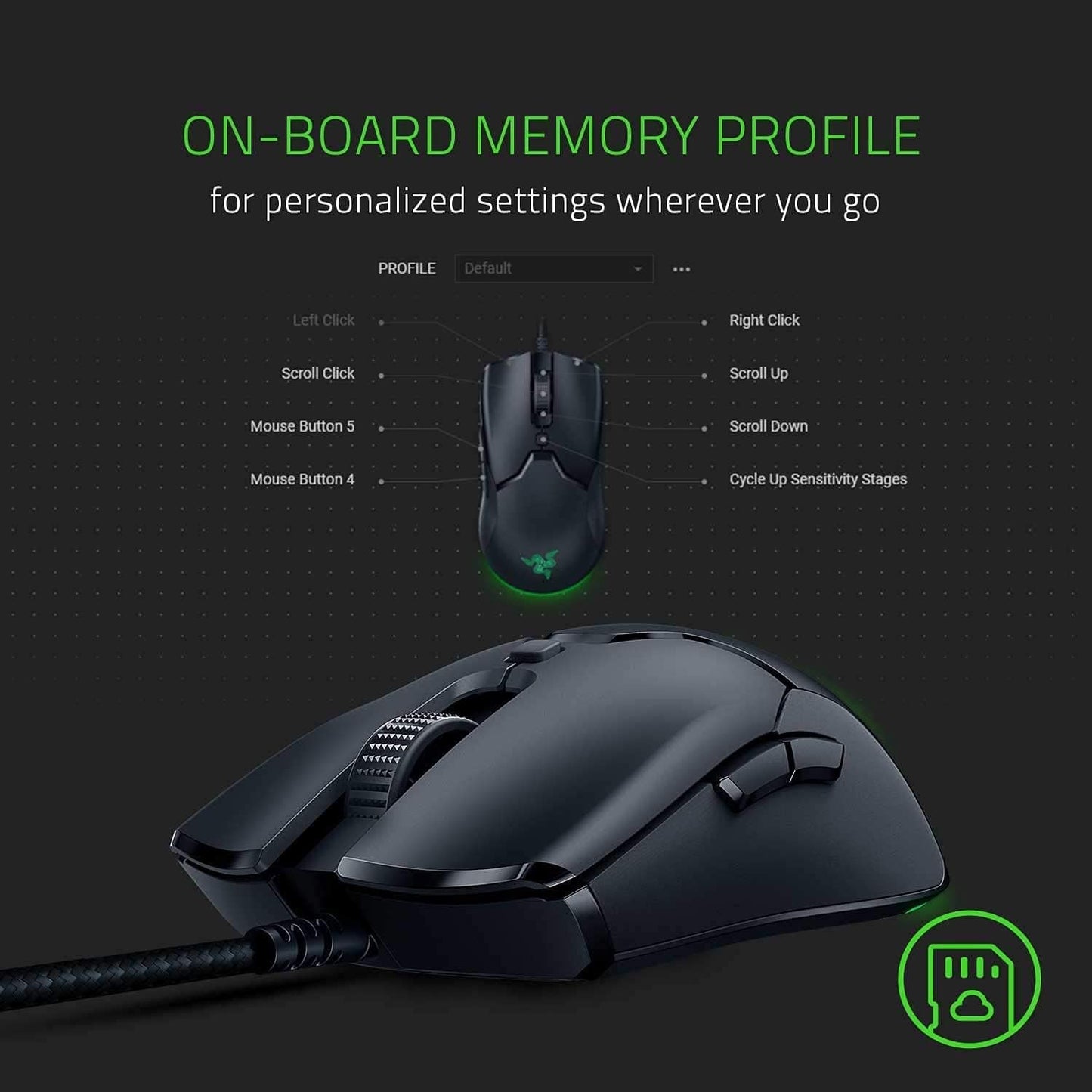 Razer Viper Mini - Wired Gaming Mouse for PC/Mac 8,500 DPI Optical Sensor