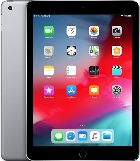 Apple iPad (2018 Model) with Wi-Fi only 32GB Apple 9.7in iPad - Space Gray (Renewed)