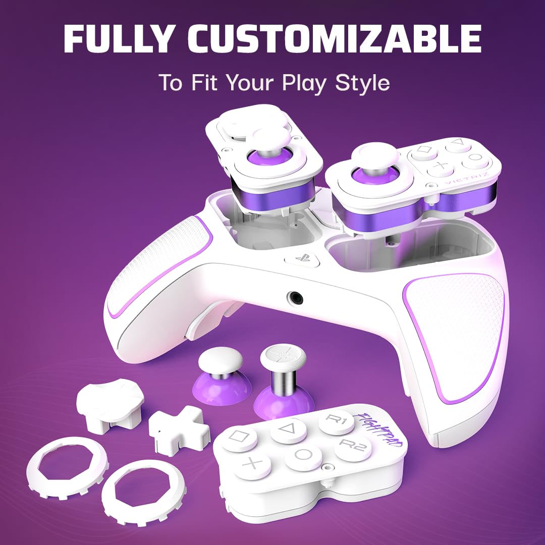 PDP Gaming Victrix Pro BFG Wireless Controller, Compatible With PS5 / PS4 & PC, -White