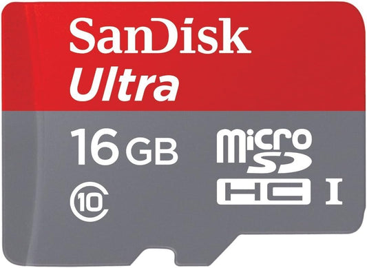 Professional Ultra SanDisk 16GB MicroSDHC Card with Custom Hi-Speed, Includes Standard SD Adapter. (UHS-1 A1 Class 10 Certified 98MB/s) - Games Corner Games Corner
