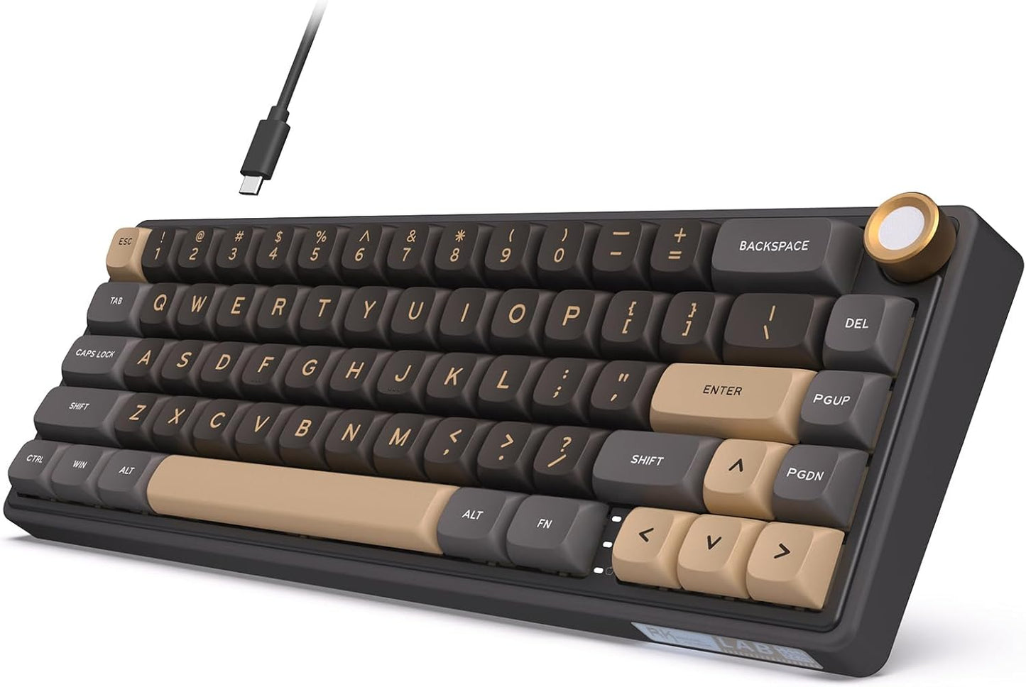 ROYAL KLUDGE R65 RGB Backlit Mechanical Wired Gaming Keyboard, Blue Switch, Phantom' RKR65-PT-Q