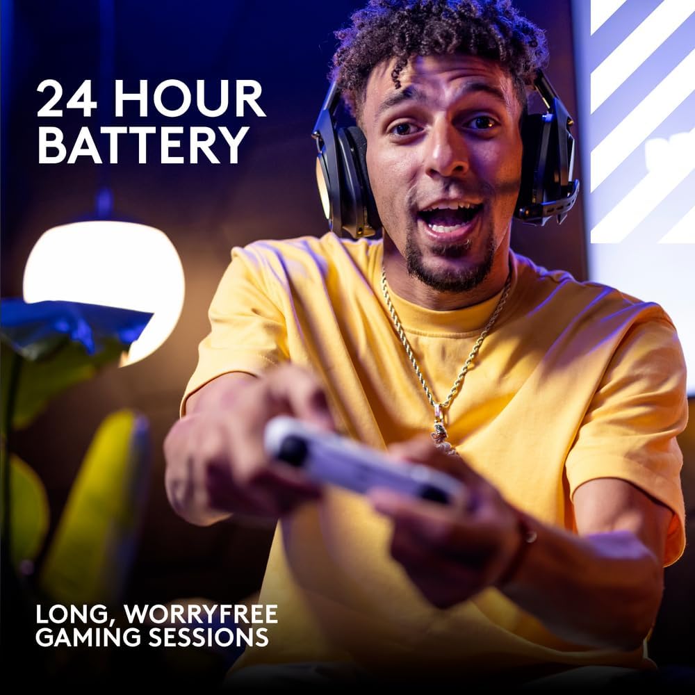 Logitech G Astro A50 X Omni-Platform Wireless Gaming Headset + Base Station for PS5, Xbox, PC: PLAYSYNC Video & Audio Switcher - Black