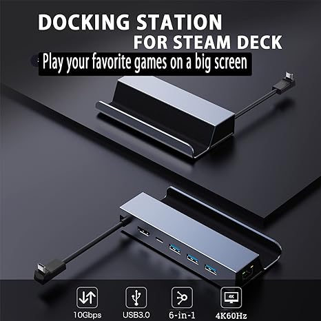 Docking Station Compatible with Steam Deck/Steam Deck OLED/Lenovo Legion GO