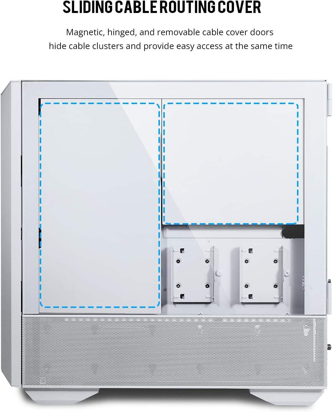 LIAN LI LANCOOL III E-ATX PC Case, Spacious RGB Gaming Computer Case with Hinged Tempered Glass Doors, Fine Mesh Panels, 4x140mm PWM Fans Pre-Installed High Airflow Chassis,White.
