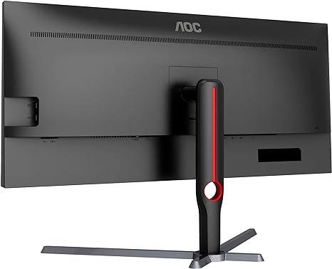 AOC Gaming U34G3XM - 34 Inch QHD Monitor, 144Hz, 1MS MPRT, VA, FreeSync Premium, Height Adjust, Low Input Lag (3440 x 1440 @ 144z, 300 cd/m², HDMI 2.0 / DP 1.4)