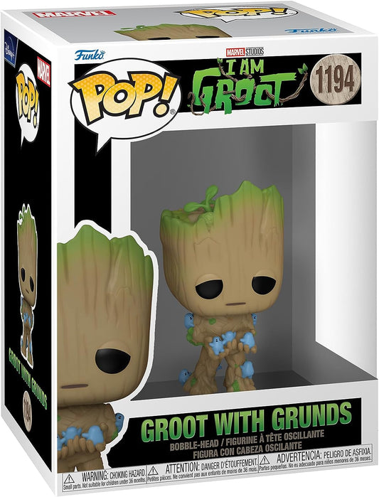 Funko Pop! Marvel: I Am Groot, Groot with Grunds