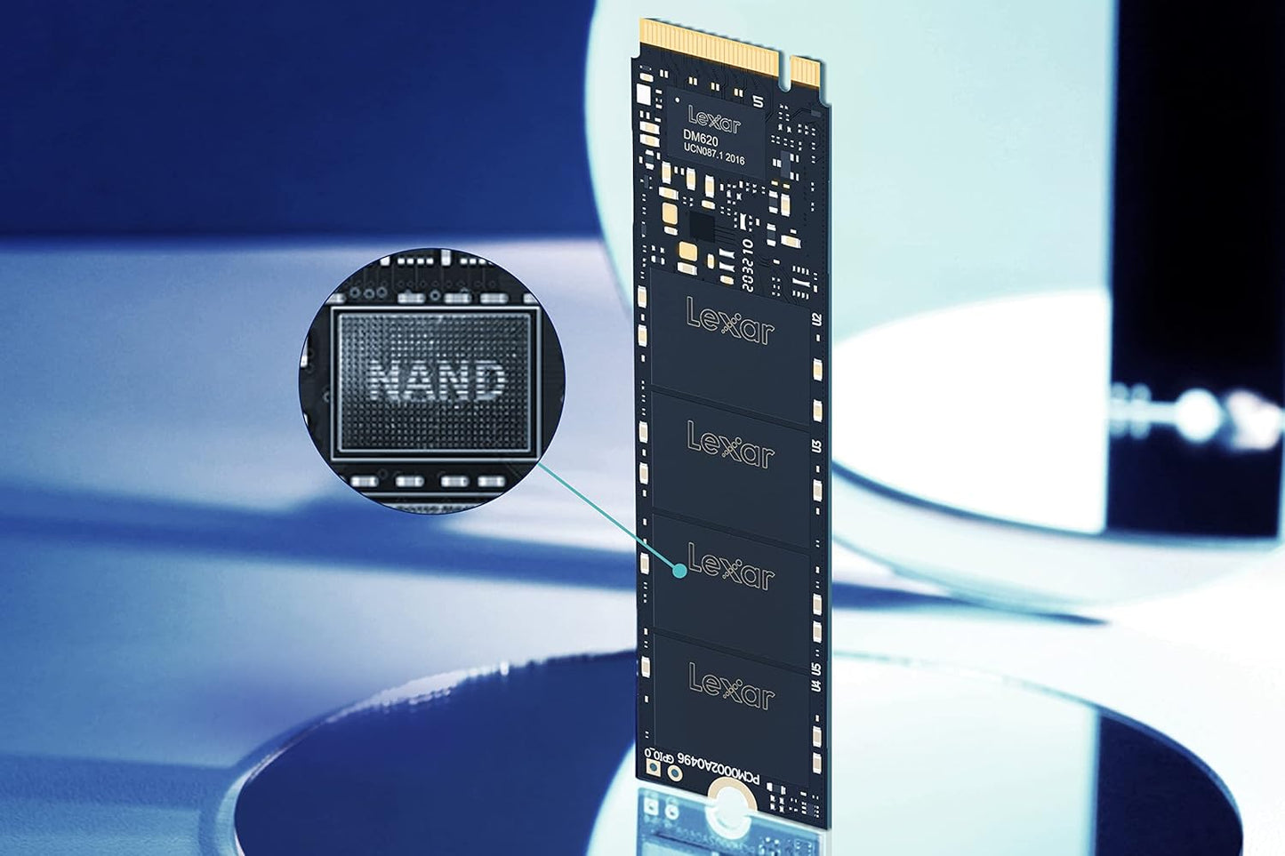 Lexar NM620 1TB SSD, M.2 2280 PCIe Gen3x4 NVMe 1.4 Internal SSD, Up to 3500MB/s Read, 3000MB/s Write, 3D NAND Flash Internal Solid State Drive for PC Enthusiasts and Gamers
