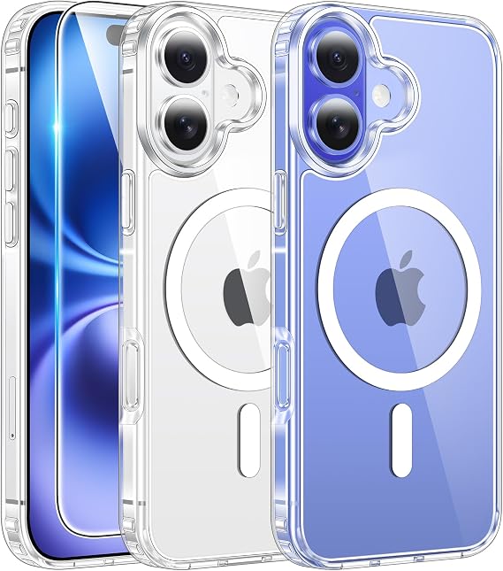 Magnetic for iPhone 16 Plus Case, Clear